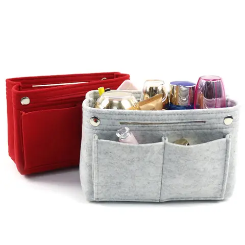 Borsa per il trucco con inserto multifunzione Borsa interna da viaggio per donna Borse per cosmetici per donna Borsa per organizer portatile 2024