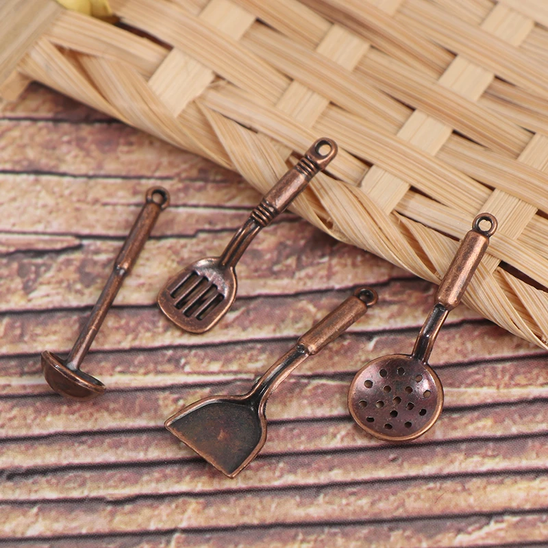 Casa de muñecas en miniatura, pala, cuchara de sopa, soporte de almacenamiento, utensilios de cocina de simulación