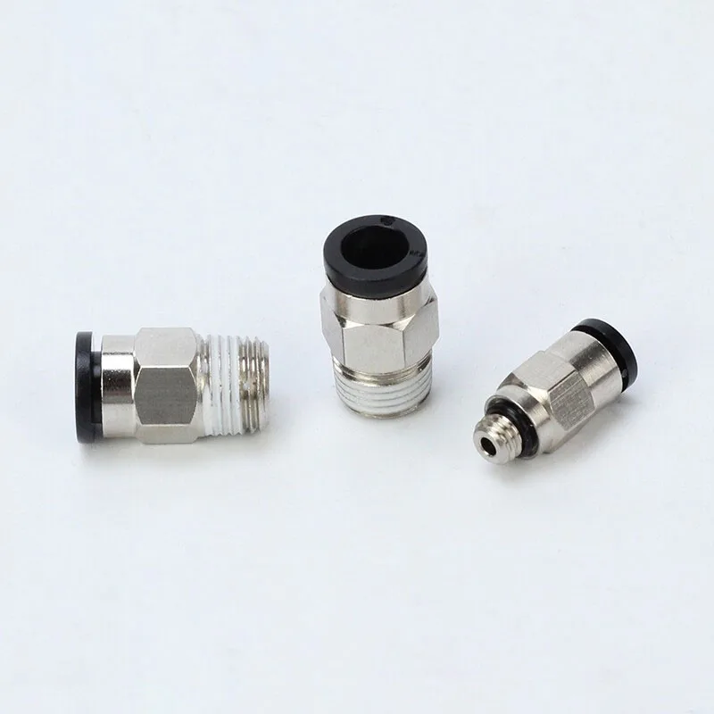 2~50Pcs Tracheal Quick Connector PC3/4/5/6 Threaded Straight Through Quick Plug Pneumatic Connector External Thread Air Valv