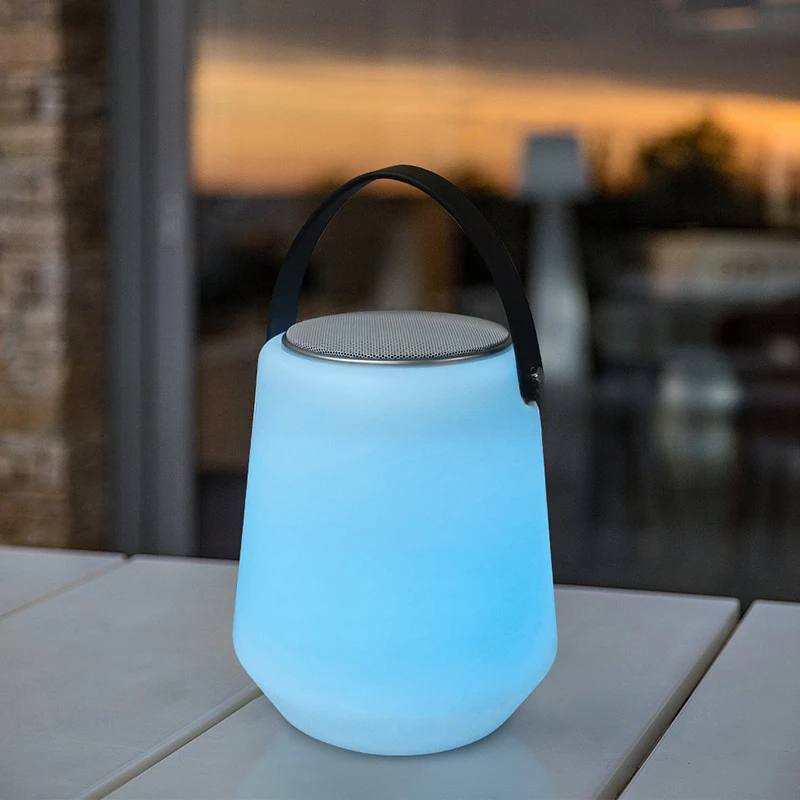 Wireless portable decorative music bluetooth speaker LED16 color luminous night light