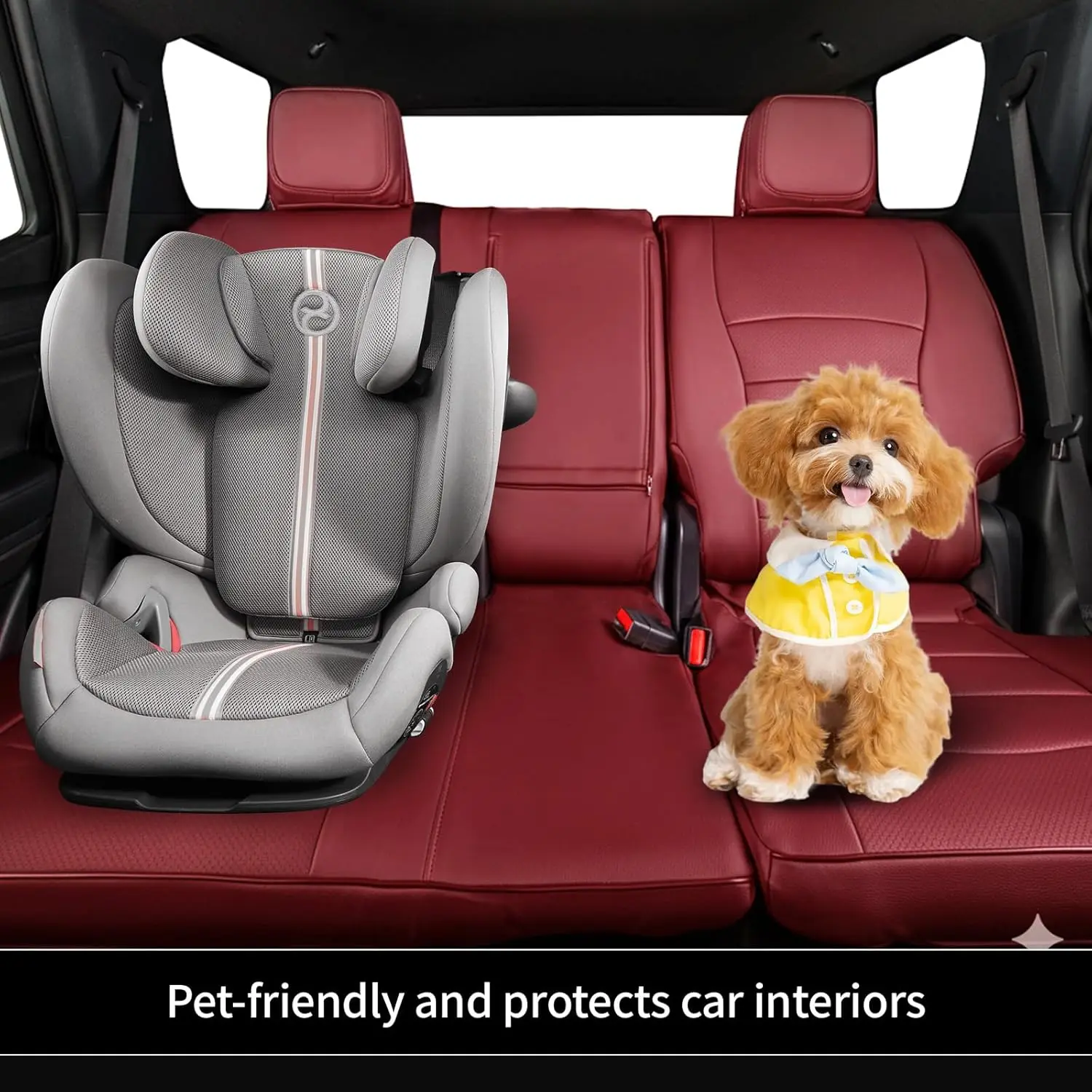 

EKR Чехлы для автомобильных сидений из кожи на заказ, полный комплект на 5 мест для Toyota 4Runner 2025-2026, защитные накладки на сиденья для внедорожников