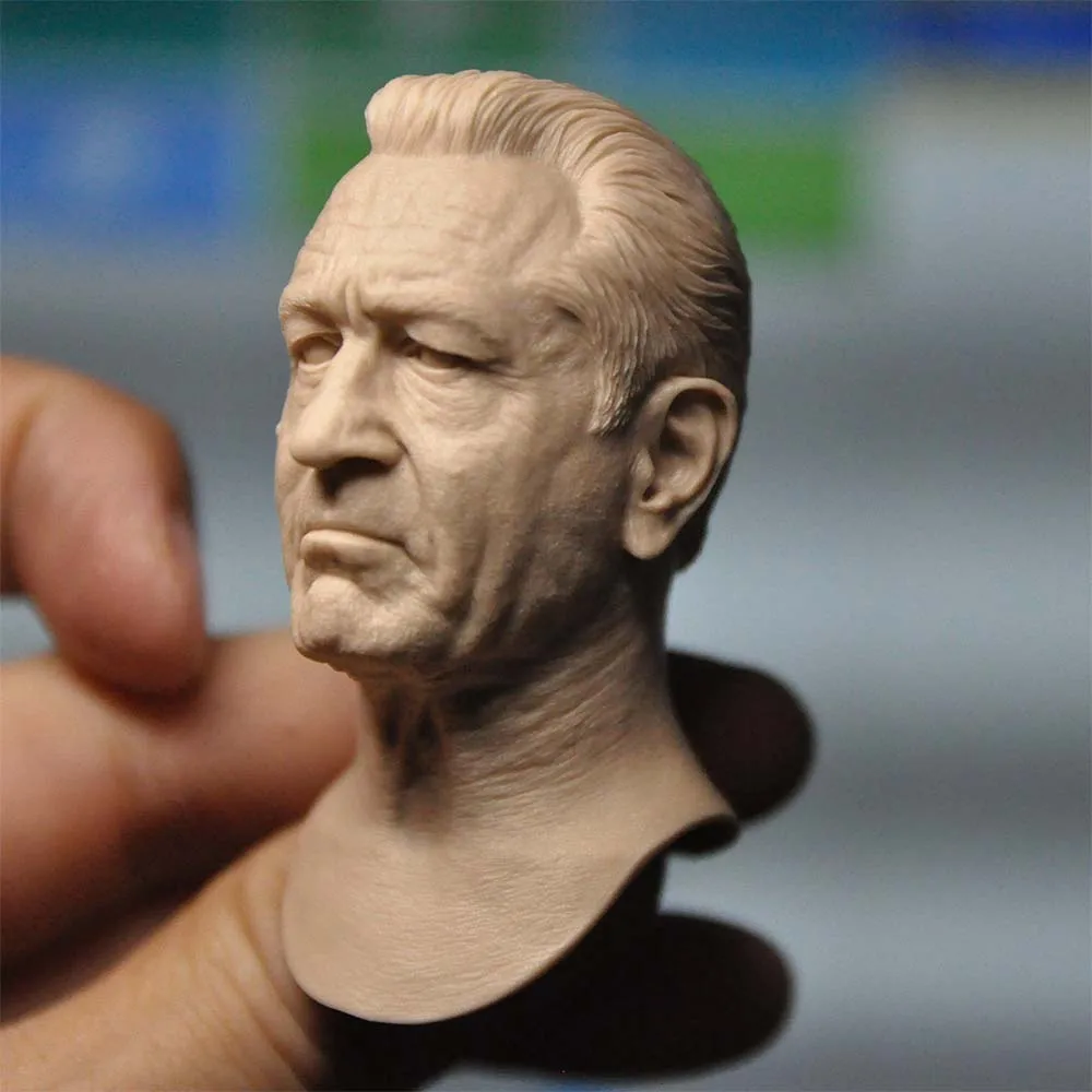 Robert De Niro personalizado pintado sin pintar escala 1/6 cabeza masculina esculpir juguetes De cuello largo modelo para muñecas De figuras De acción De 12 pulgadas