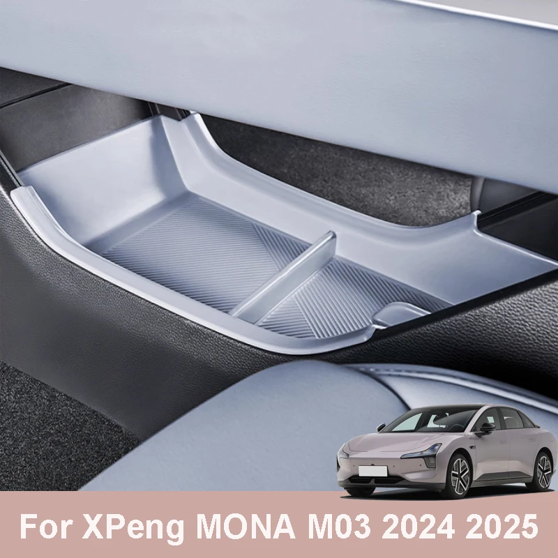

For XPeng MONA M03 2024 2025 Car Central Control Lower Storage Box Armrest Box Interior Decoration Accessories Partition Storage