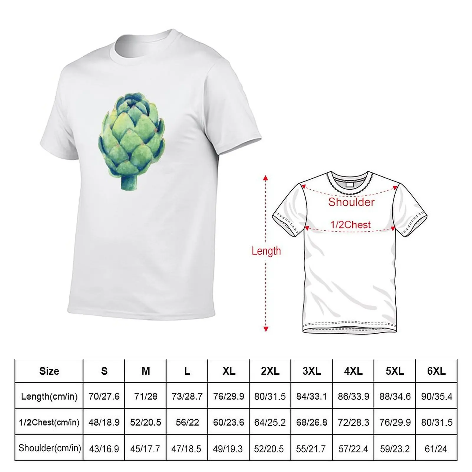 pack man shirts t cotton Artichoke for for cotton luxury soft shirts man man shirt T-Shirt watercolor t in t