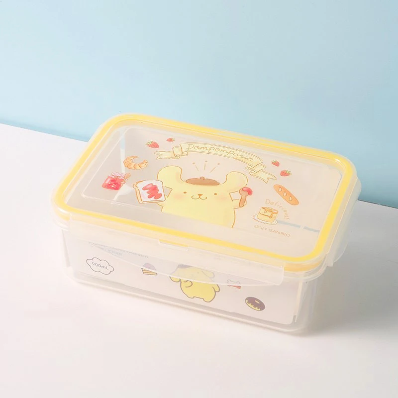 Saniro Kuromi Cinnamoroll Lunch Box para Estudante, Ecológico, Caixa Bento Fresca, Louça, Recipiente De Armazenamento De Alimentos, 300 ml, 900ml