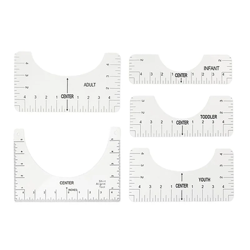 A34R التسامي القمصان أداة كيت-5 تي شيرت حاكم دليل 12X16 بوصة 2 لفات مقاومة للحرارة الشريط الخياطة علامة قلم رصاص الملحقات