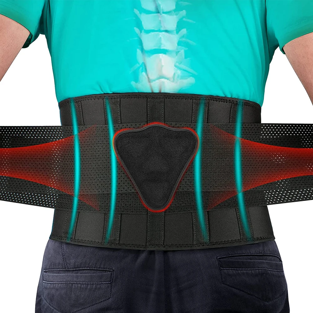 1 Pcs lumbar belt with Lumbar Pad&4 stays for Lower Back Pain Relief,Herniated Disc,Sciatica, Scoliosis Waist support for Adult