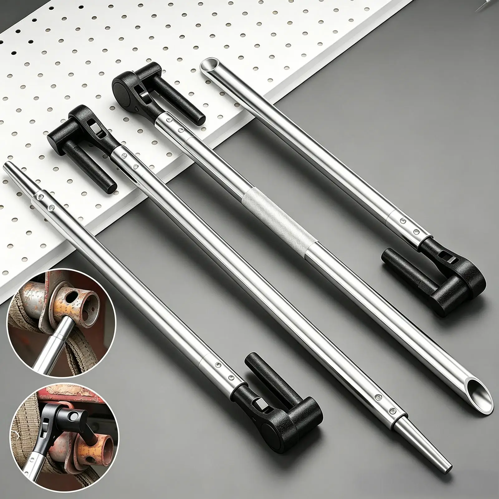 Ratcheting Winch Bar Alloy Steel Ergonomic Automotive Ratchet Tool For Vehicles Trailer RV Automotive Truck
