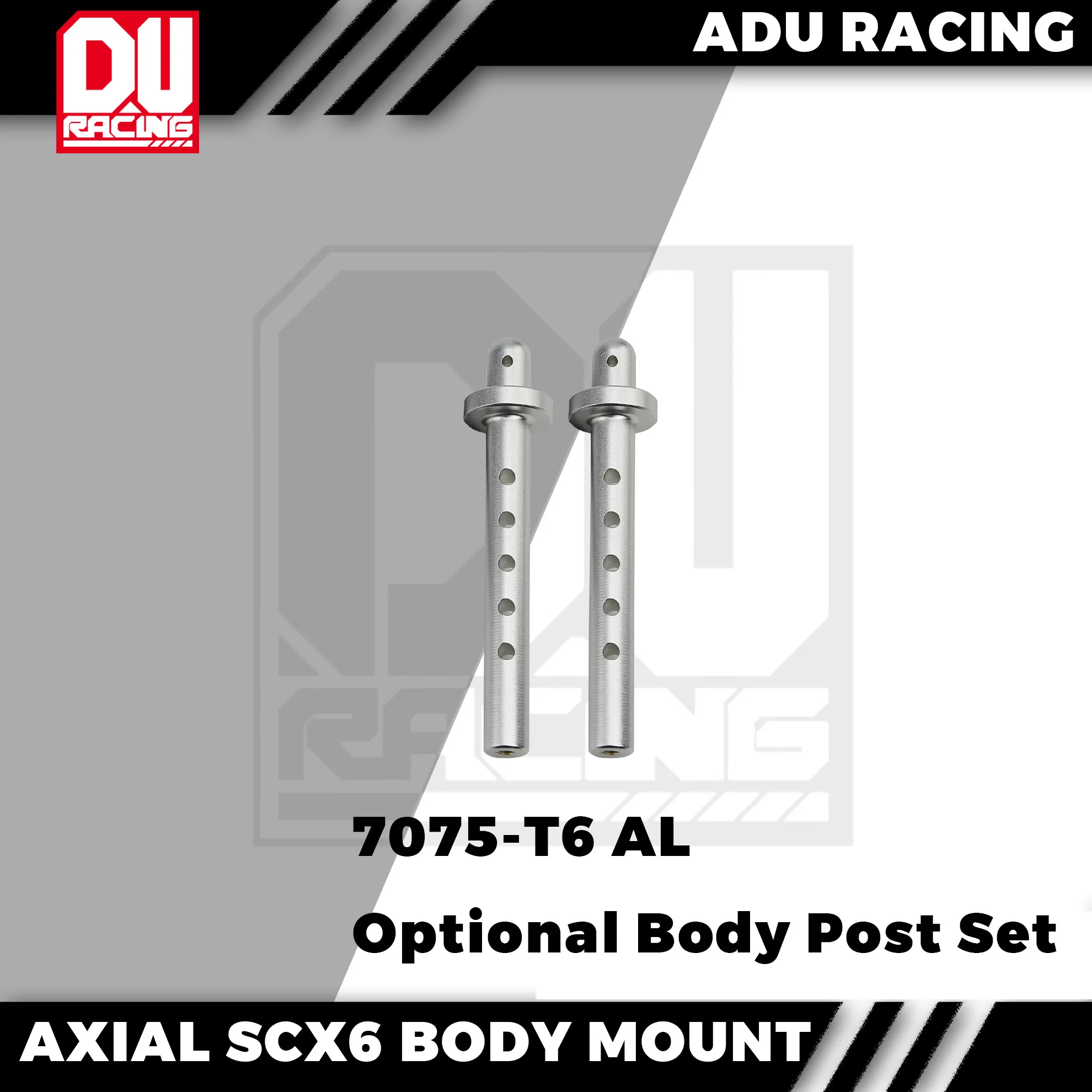 ADU RACING 7075-T6 ALU AXIAL SCX6 OPTION BODY POST SET AXI350001