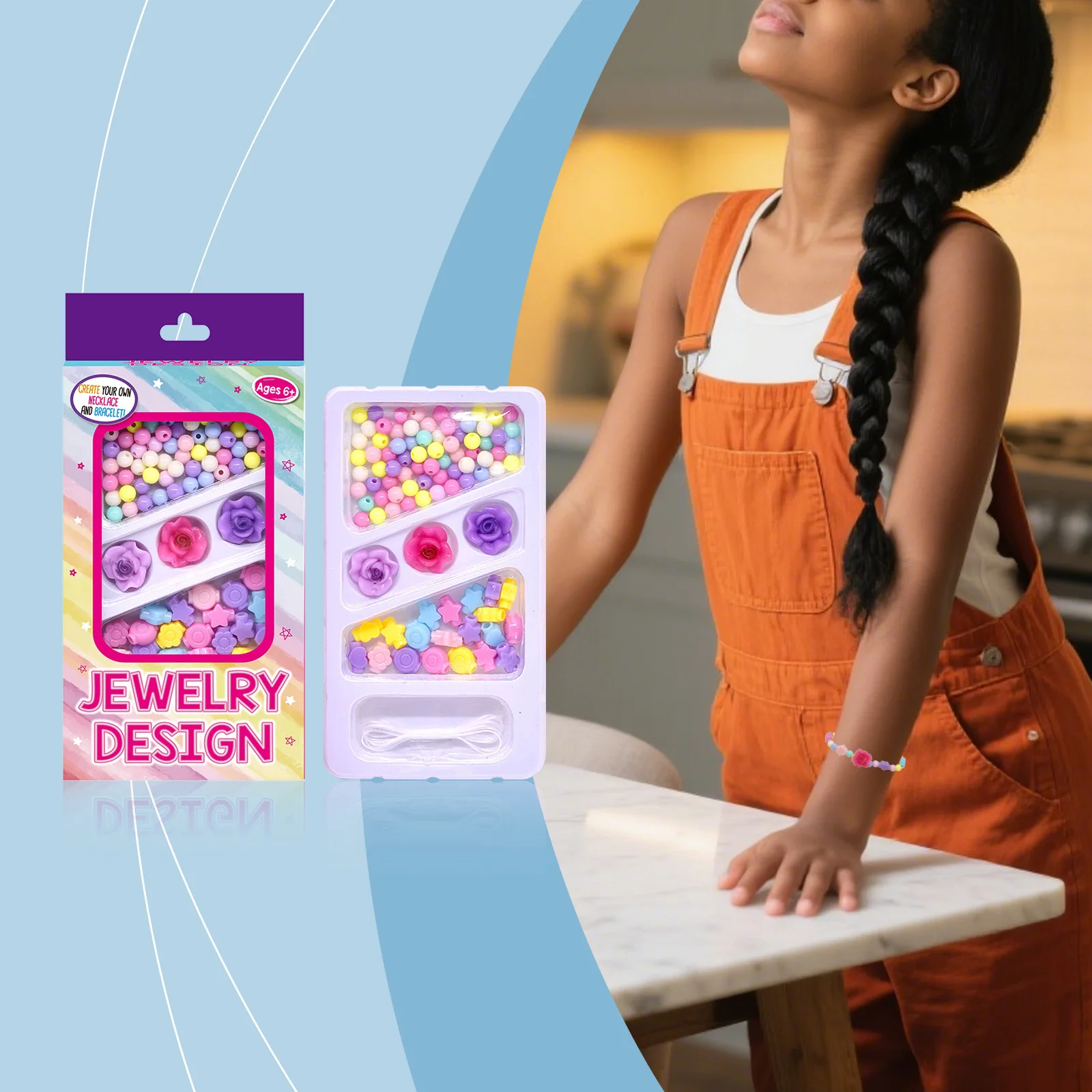 2025 kids Arts And Crafts for child Ages 4-8 Kit Making Bracelets Friendship Bracelet Kit Letter Beads For Making Jewelry Crafts