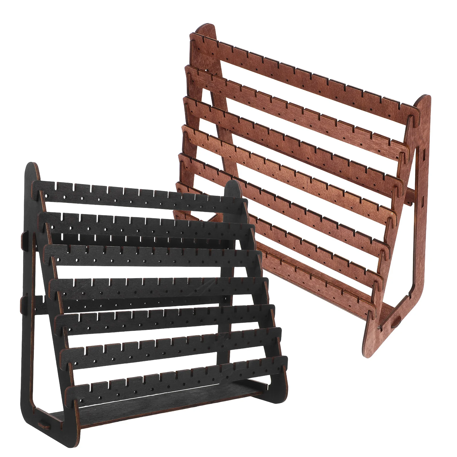 

2 шт. деревянные подставки для украшений в винтажном стиле, органайзер для серег, компактная подставка для ювелирных изделий для туалетного столика или полки