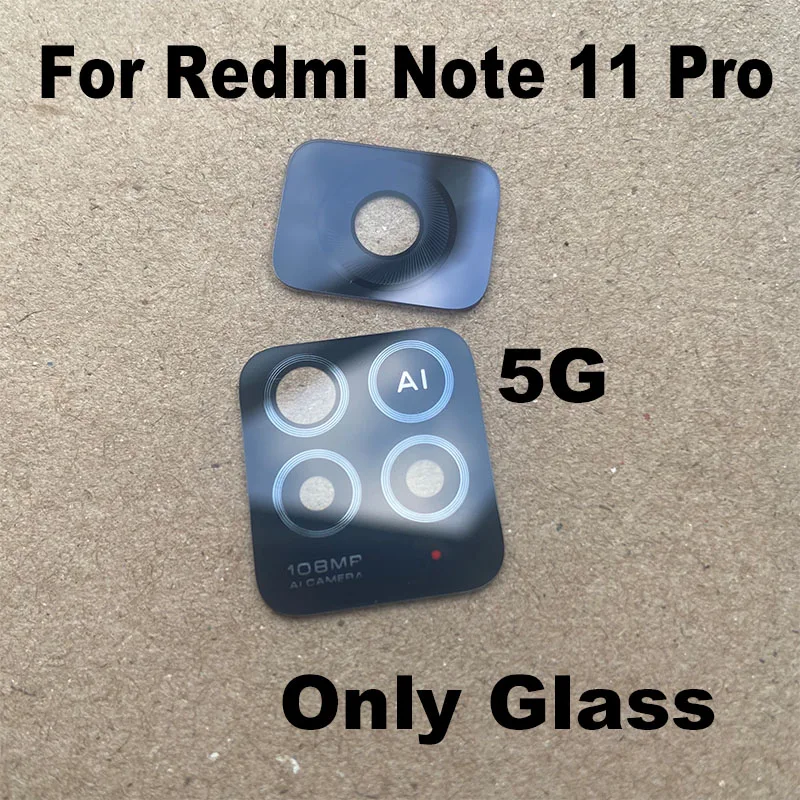 New For Xiaomi Redmi Note 11 Pro + 5G Rear Camera Glass Lens Back Camera Glass With Frame Holder Cover 4G Replacement