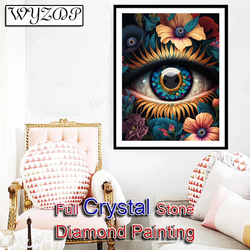 5D Diy Full Square Crystal Diamond Painting Beautiful eyes Mosaic Embroidery Cross Stitch Diamond Art Crystal Home Decor 230923