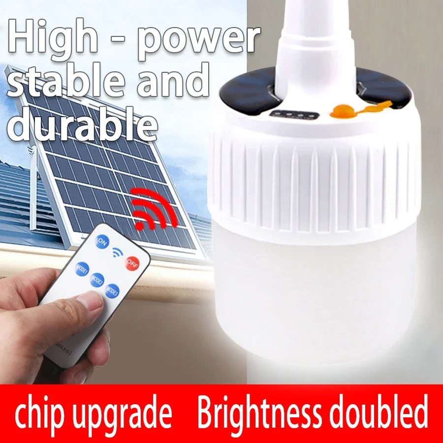 

300W Solar Portable Lanterns Camping Lamp Rechargeable Emergency Light Outdoor Tent Family Camping LED Light Bulb Solar Lamp