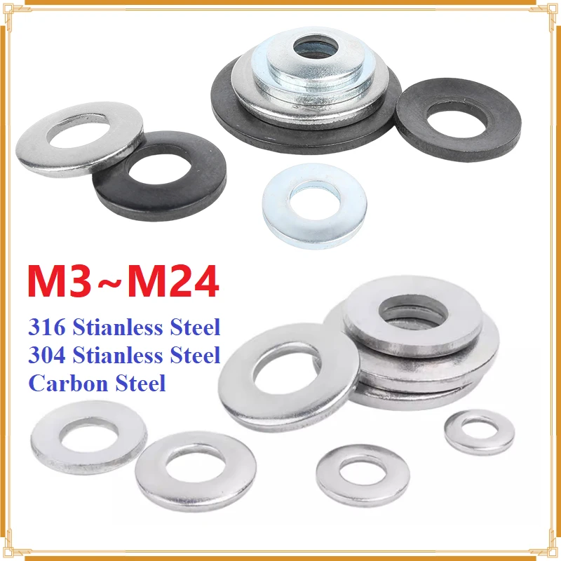 316/304 Stianless Steel/Carbon Steel Disc Washer Spring Conical Thick Flat Washers DIN6796 M3~M24