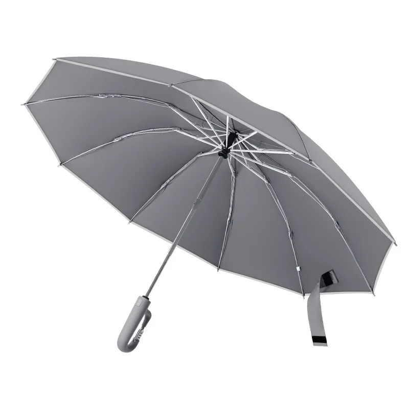 Folding Umbrella Password Lock Ring Buckle Umbrella Oversized Windproof Male Umbrellas Waterproof Rain Resistant Umbrellas