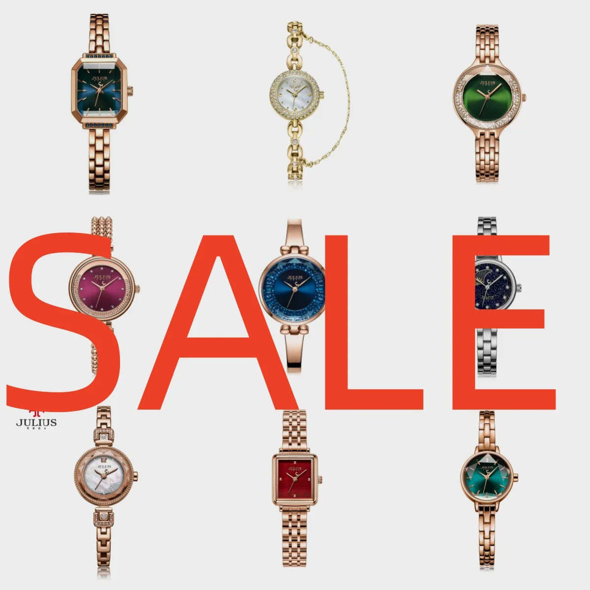SALE Mother-of-pearl Women's Watch Julius Japan Quartz Hours Fine Fashion Dress Bracelet Rhinestone Birthday Girl's Gift Box