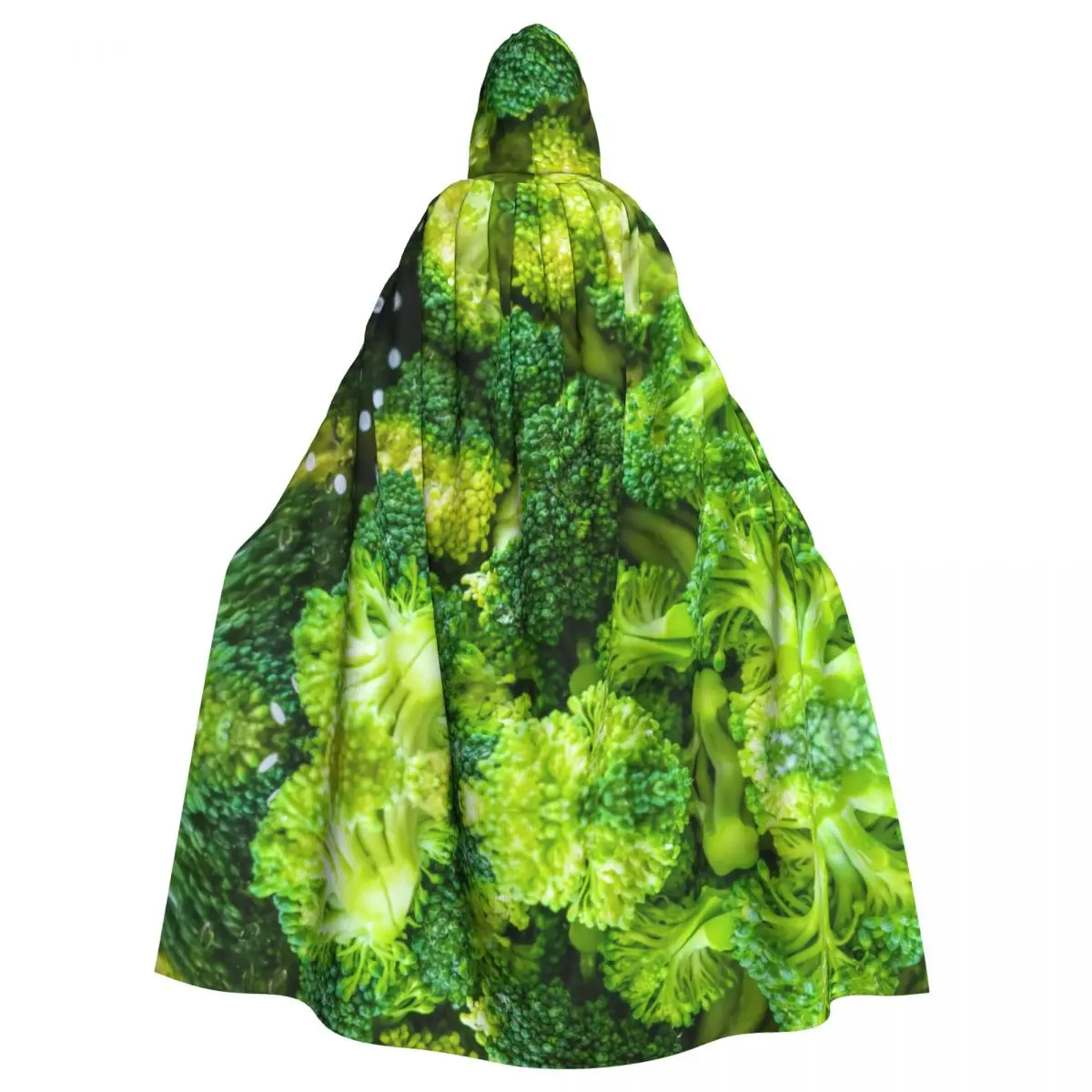 Fresh Raw Broccoli Unisex Witch Party Reversible Hooded Adult Vampires Cape Cloak