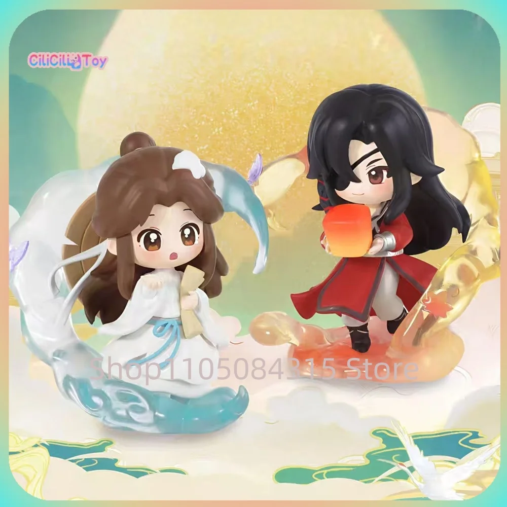 Genuíno tian guan ci fu verde e elegante série caixa cega boneca caixa misteriosa anime figura decoração do quarto coleção crianças presentes