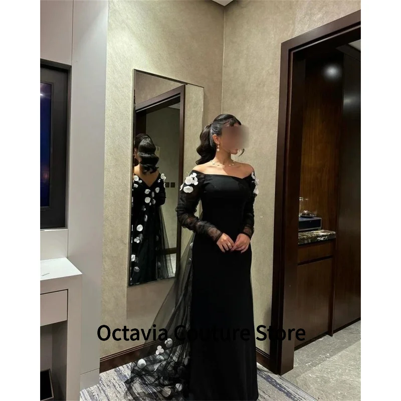 

Customized Decoration Evening Dress Black Grace Elegant Party Dresses for Women Luxury Wedding Sharon Happy Evening Gowns