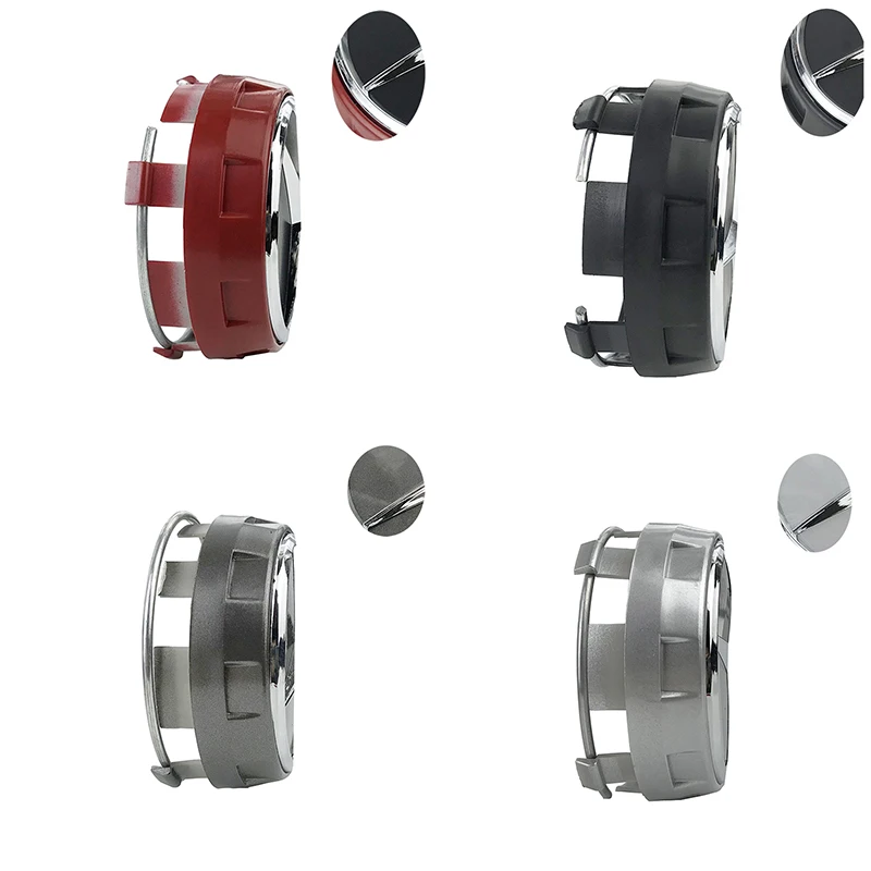 4 stücke 75mm Schwarz Rot Erhöhte Auto Styling Rad Mitte Kappe Hub Abdeckungen Abzeichen Auto