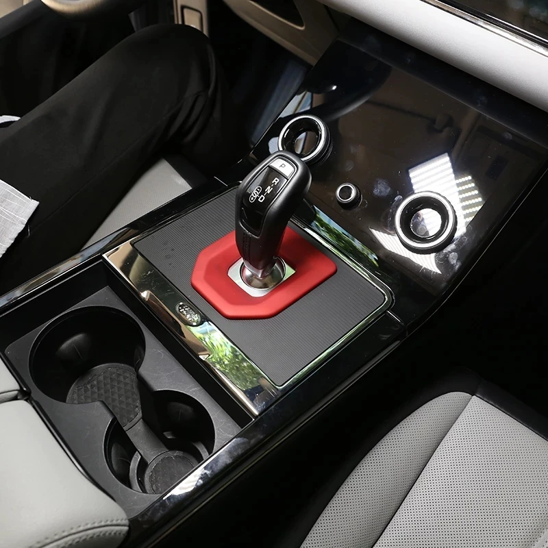 ABS ألياف الكربون لاند روفر رينج روفر إيفوك L551 2020 سيارة مركز وحدة التحكم والعتاد التحول غطاء لوحة الكسوة الداخلية ملحق #6