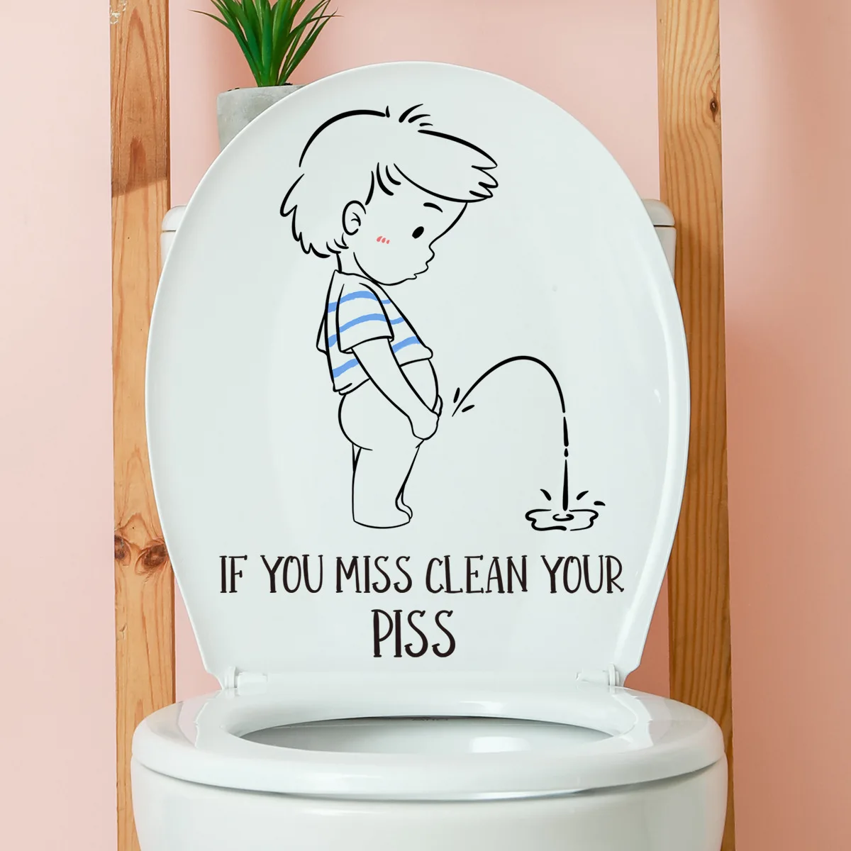 20*30cm English Kids Pee Wall Stickers Living Room Bedroom Toilet Stickers Toilet Home Decoration Wall Stickers Wallpaper Ms4308