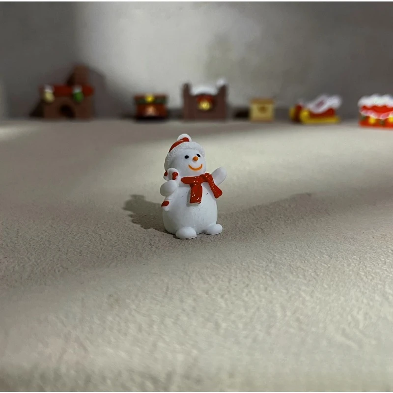 Emulation Miniature Snowman Micro Scene Sand Table Shooting Props Christmas Scenery Decoration Ornaments