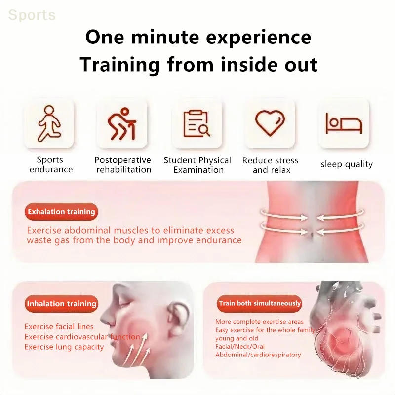 Elite Breathing Exertion Kit, Core Muscle Enhancer, Lung Function Training Apparatus for Men and Women Adults - Image 4