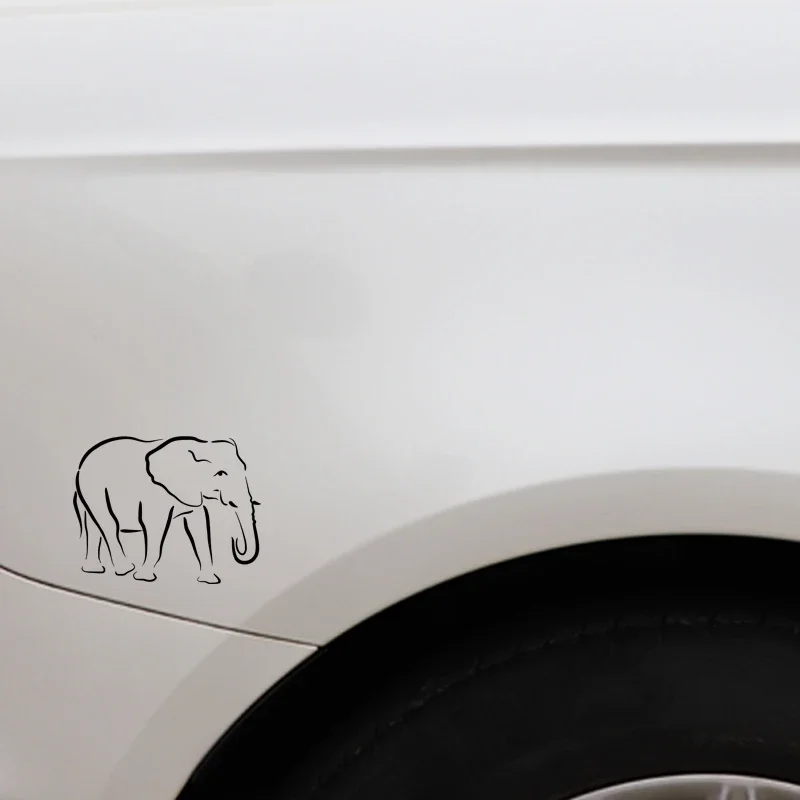 Elephant Creative Simple Car Sticker Decor Body of Car Waterproof and Sunscreen Vinyl Decal,16CM*12CM