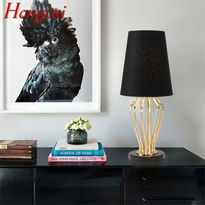 Hongcui Modern Luxury Table Lamps For Bedroom  Marble  LED Desk Light Home Bedroom Living Room Office Decoration