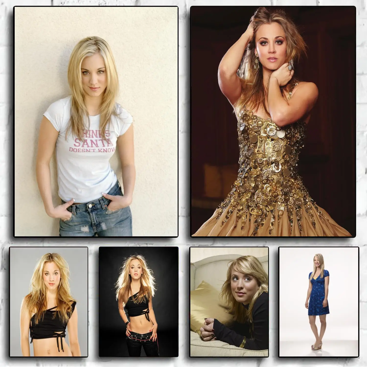 kaley cuoco Poster Decorative Painting Canvas Poster Wall Art Living Room Posters Bedroom Painting