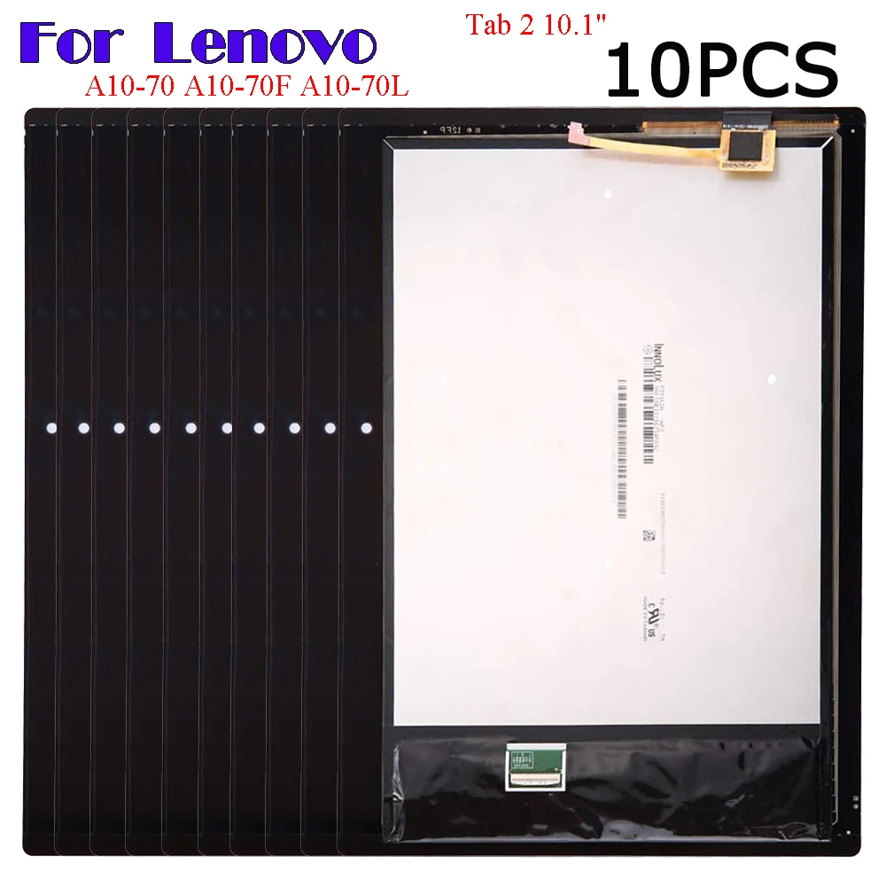 

10PCS For Lenovo Tab 2 10.1" A10-70 A10-70F A10-70L A10 70F 70L LCD Display Touch Screen Digitizer Assembly Replacement Parts