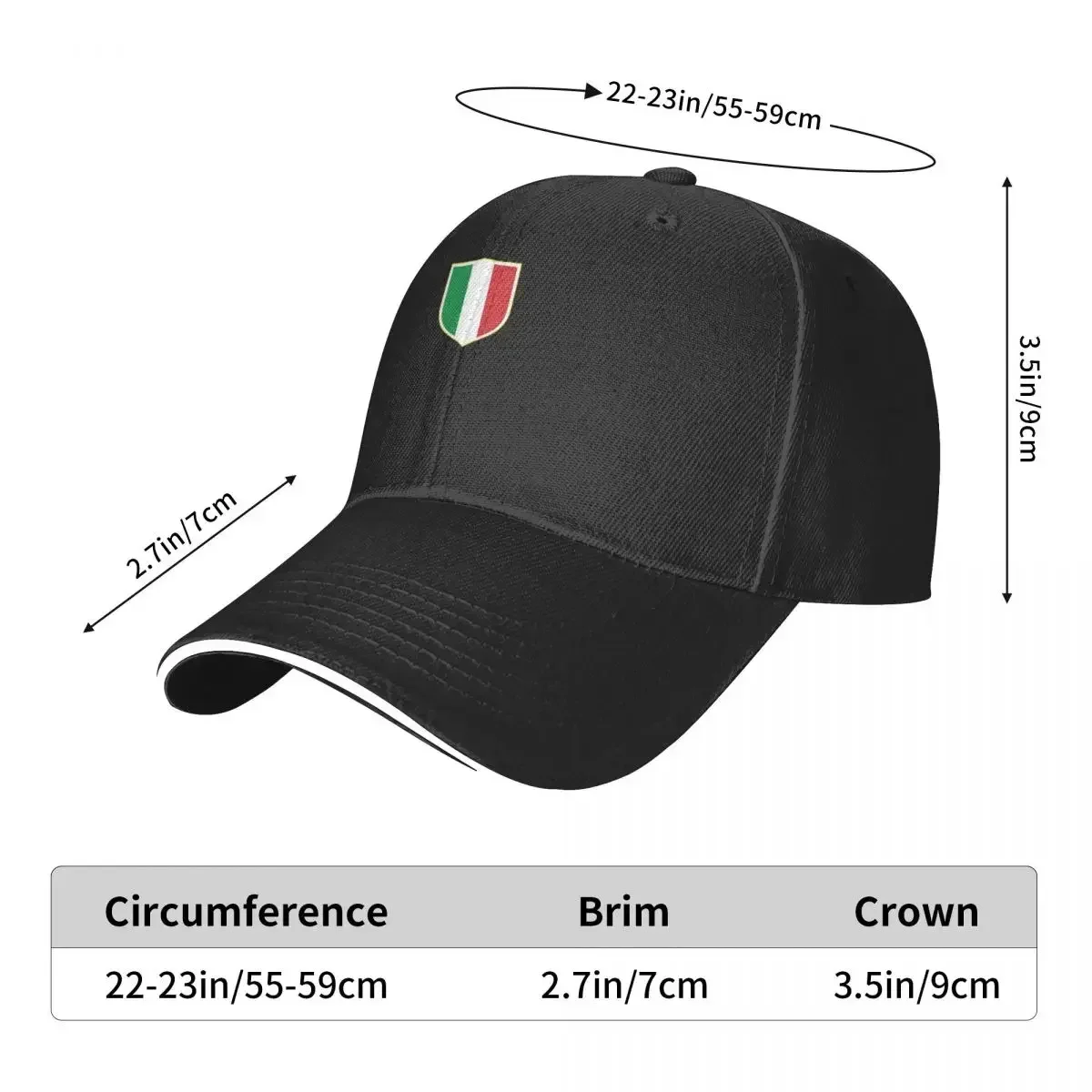 Italia Italian Forza Azzurri Cap Fashion Casual Baseball Caps Adjustable Hat Unisex Baseball Hats Customizable polychromatic