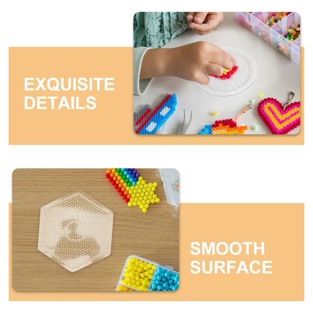 

4pcs Large Clear Plastic Fuse Boards Interlocking Pegboards For Diy Craft Projects Party Gift Idea Fuse Beads Template Diy