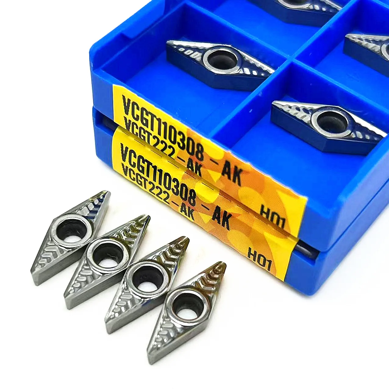 VCGT110302 VCGT110304 VCGT110308 AK H01 Aluminum inserts metal wood turning tools CNC Turning Inserts Copper aluminum tools