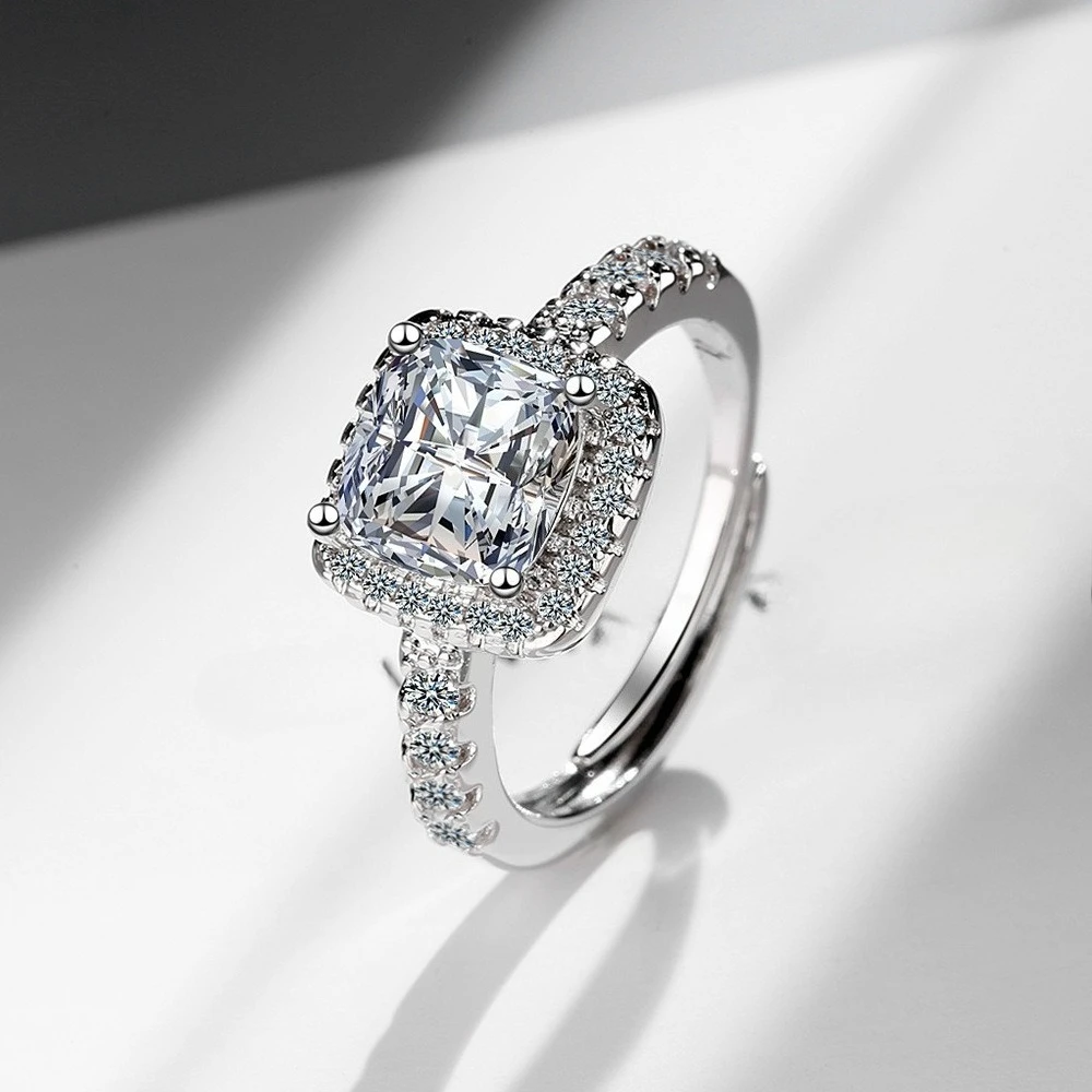 

925 Sterling Silver Ring Zircon Exquisite for Women Cassic Wedding Jewelry Engagement Bands Fine Fashion Gift Party High Quality