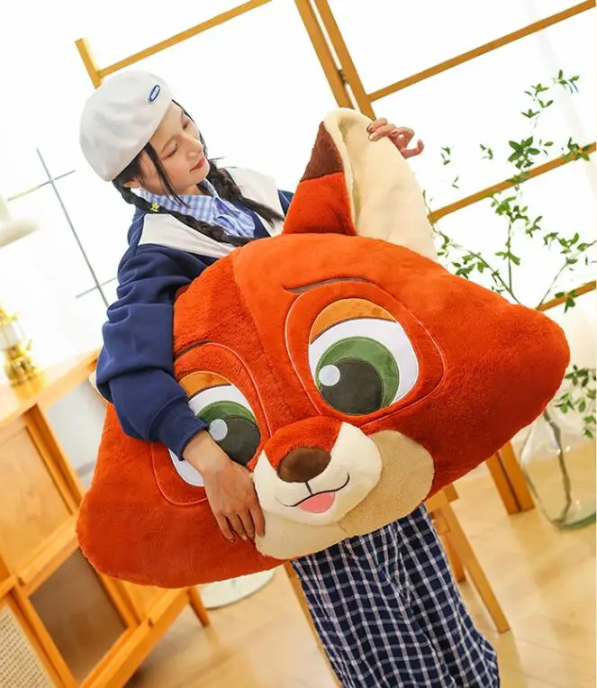 Nouveau renard Nick léopard officier oreiller en peluche dessin animé fou Zootopia Judy officier oreiller Kawaii canapé coussin en peluche cheveux jouet