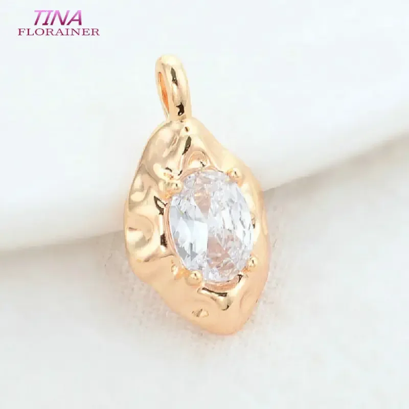 10*20MM 14K Gold Color Plated and Zircon Drop Charms Pendants Jewelry Making Supplies Diy Necklaces Findings Accessories