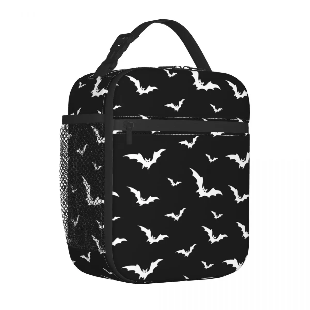 Bats Halloween Goth Occult Witch Thermal Insulated Lunch Bag Women Portable Lunch Container Camping Multifunction Food Box