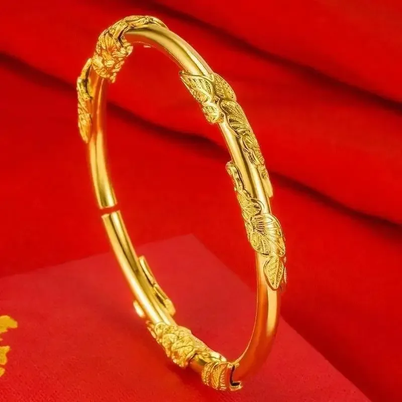 

Mencheese New Heritage Lovesick Female No Color Fading Opening Alluvial Gold Wedding Bracelet for Girlfriend