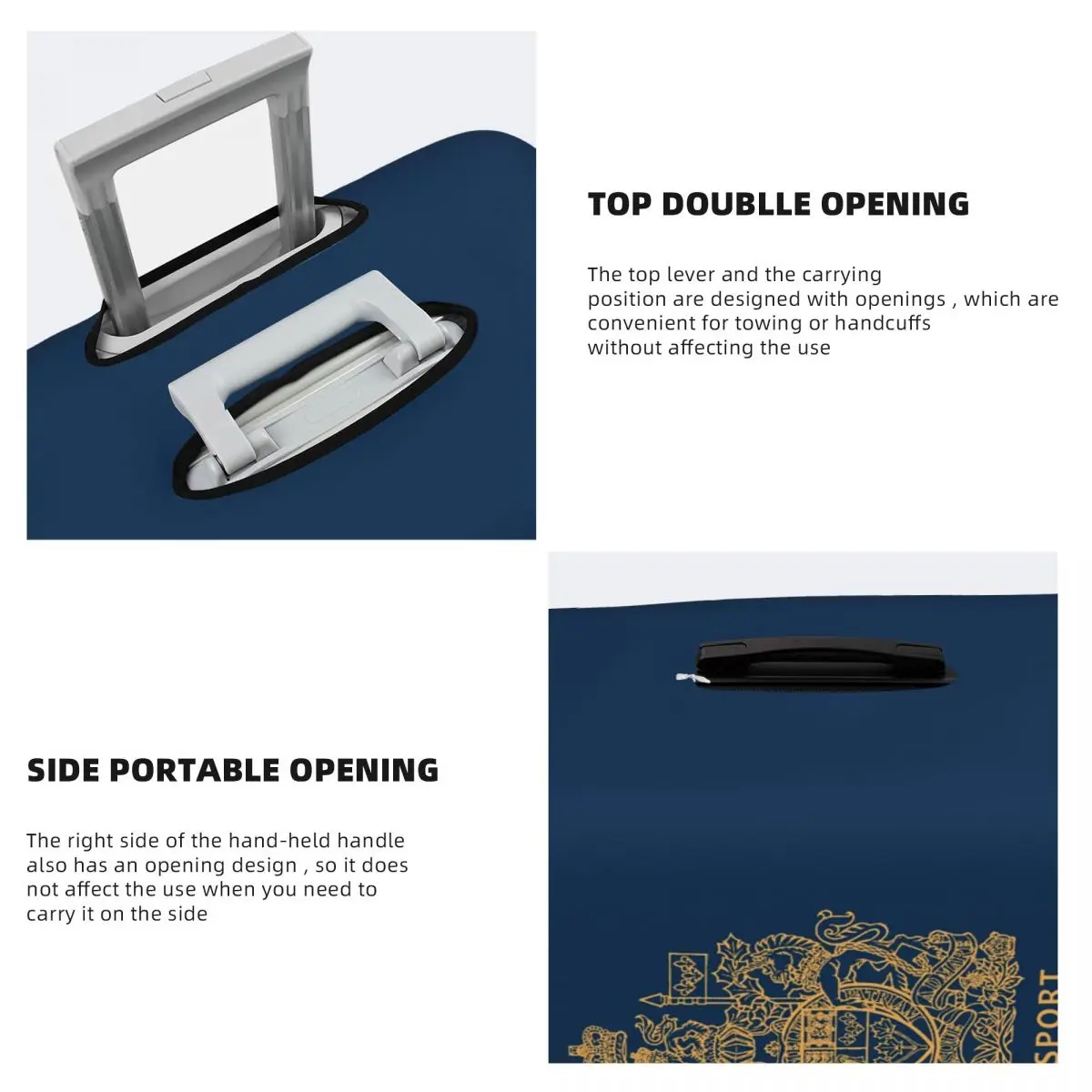 مخصص كندا جواز السفر غطاء الأمتعة حامي الأزياء حقيبة السفر يغطي لمدة 18-32 بوصة