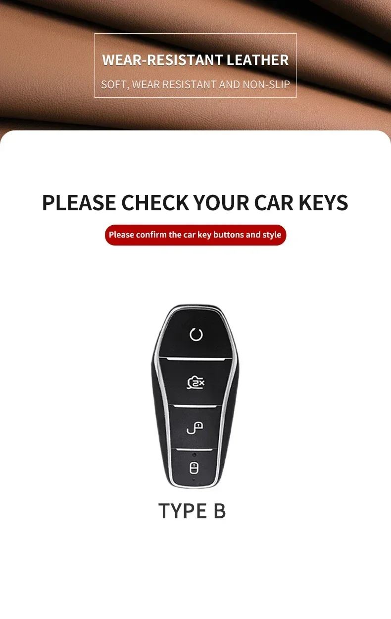 Autoschlüssel-Abdeckungs-Hülle für BYD Han Ev Tang Dm Qin PLUS Song Pro MAX Yuan Dolphin E2 Schutz Autoschlüssel Autozubehör – Detail 1