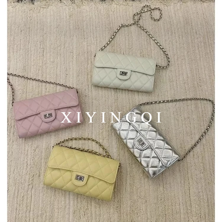 

Универсальная мини-сумка-квадрат 2026: Новинка, элегантный стеганый кошелек для телефона на цепочке