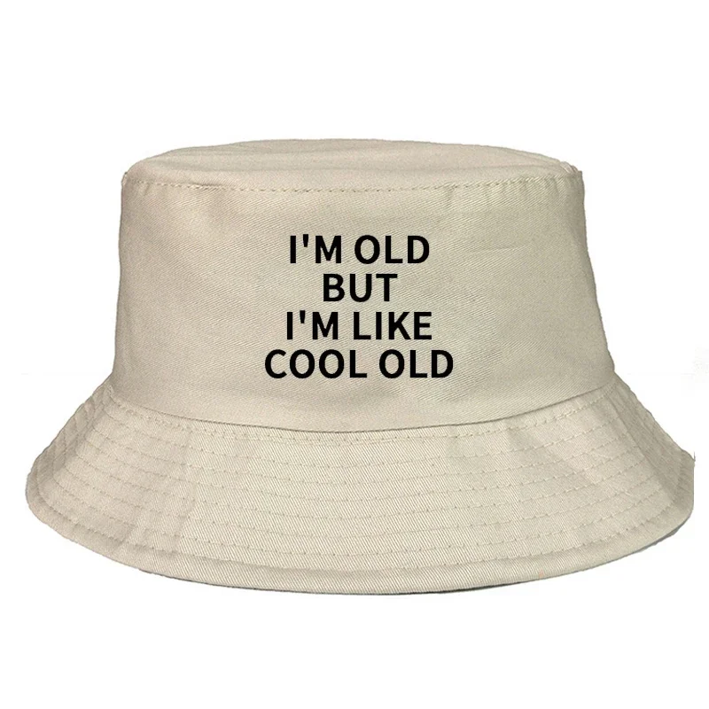 I Like Cool Old Bucket Hat Woman Man Lovely Harajuku Casual Fisherman Cap Fashion Summer Unisex Streetwear Daily Panama Hats