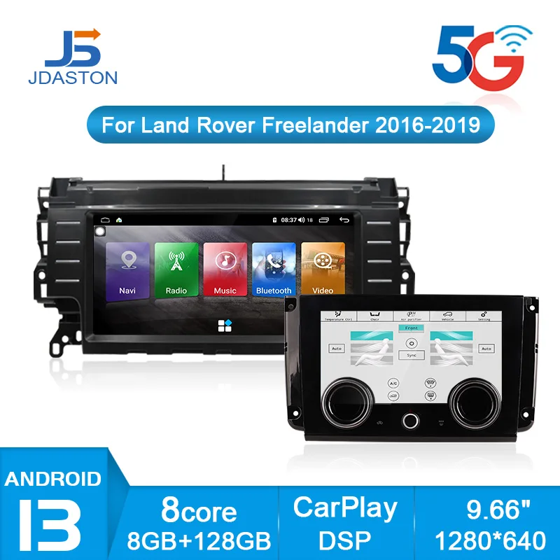 9.66 Cal Android 13 samochodowy odtwarzacz multimedialny dla Land Rover FREELANDER Discovery Sport 2015-2019 GPS samochód z nawigacją Radio Stereo