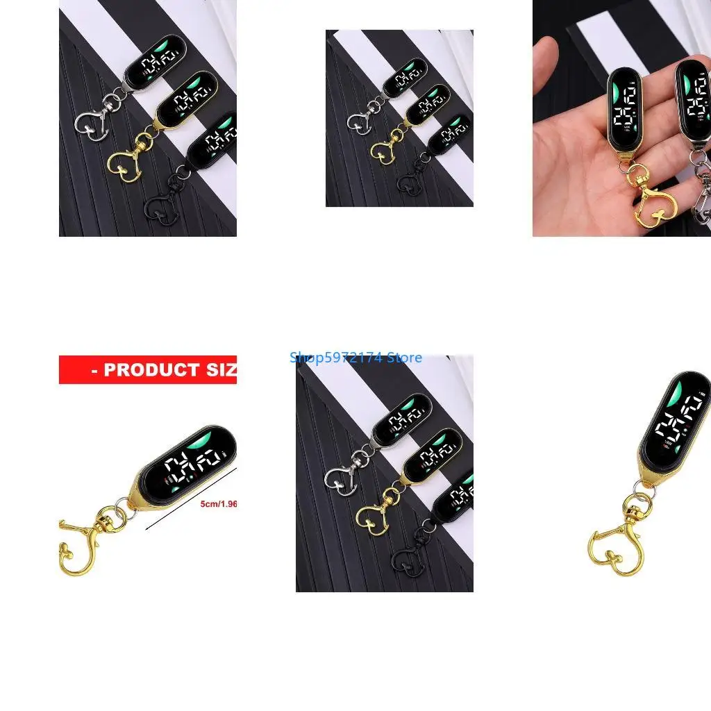 Y3NB Portable Electronic Hanging Watch Keyring Hanging Watch Keychain Pocket Watch