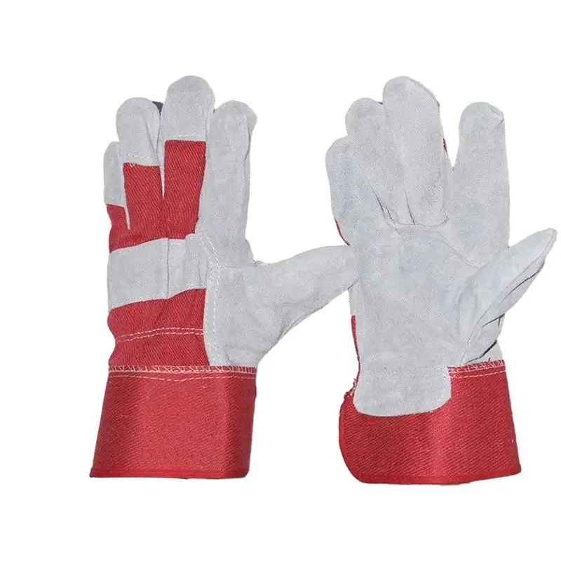 

Welder Gloves Cotton Lined Hand Protection Construction Gloves Weld Work Gloves Firm Grip Blacksmith Gloves For Gardening