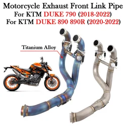 Tytan Alloy motocykl wydechowy przednia rura łącząca zmodyfikuj tłumik Escape Moto System dla KTM DUKE 790 890R 890 DUKE R 2018 - 2022