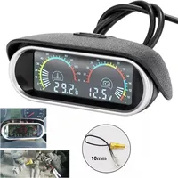 2 In 1 12v 24v Car Water Temp Temperature Gauge Digital LCD Voltmeter W Sensor For Most Cars Water Temp Voltmeter Gauge